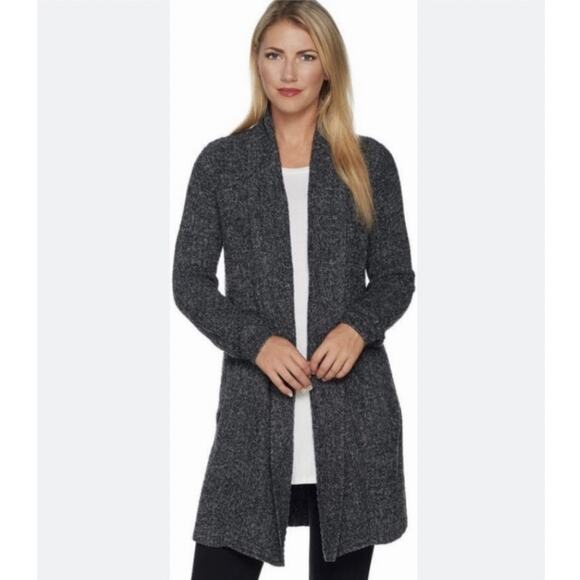 NEW Barefoot Dreams 1X Cozy Chic Lite Open Montecito Gray Duster Cardigan 494 - Picture 1 of 12
